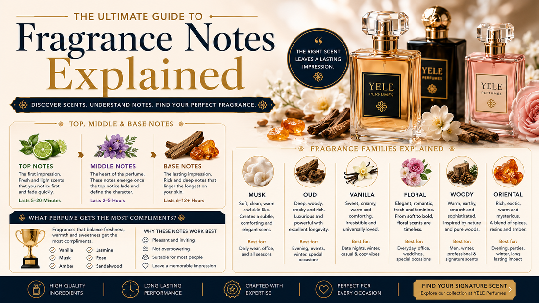 Fragrance Notes Explained: Musk, Oud, Vanilla, Floral, Woody & Oriental Perfumes